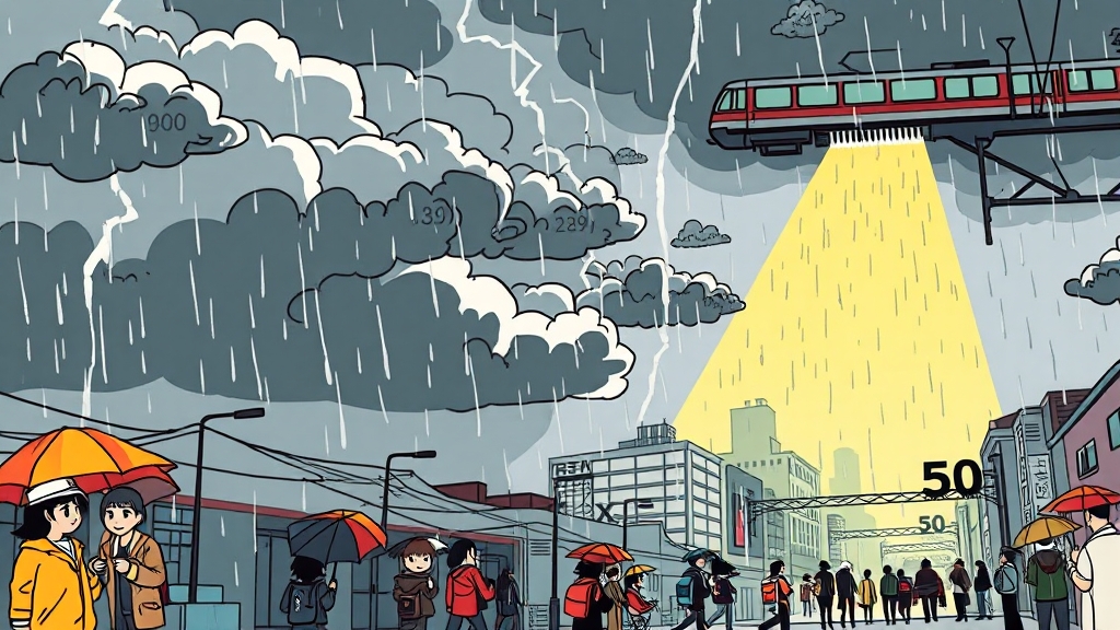 역대 장마 통계 비교 (cartoon 스타일)