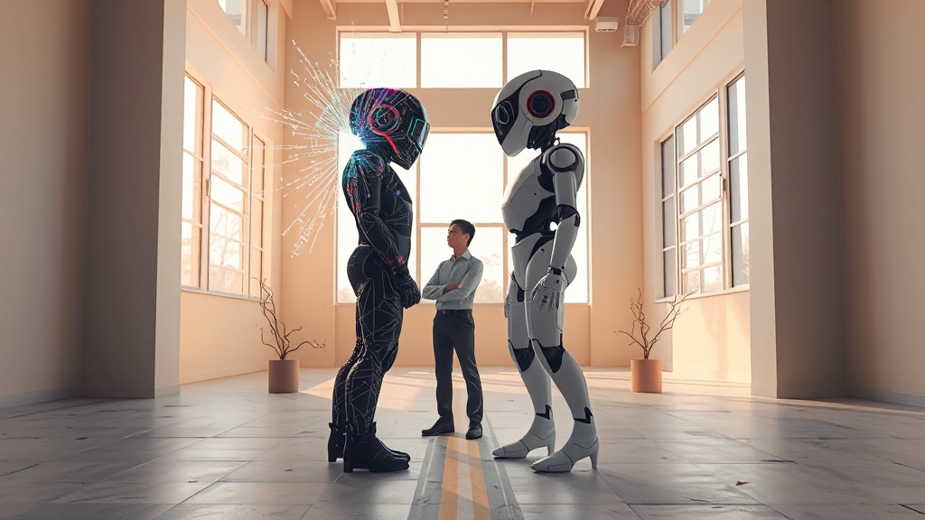 클로드 AI vs 챗GPT: 무엇을 선택할까요? (realistic 스타일)