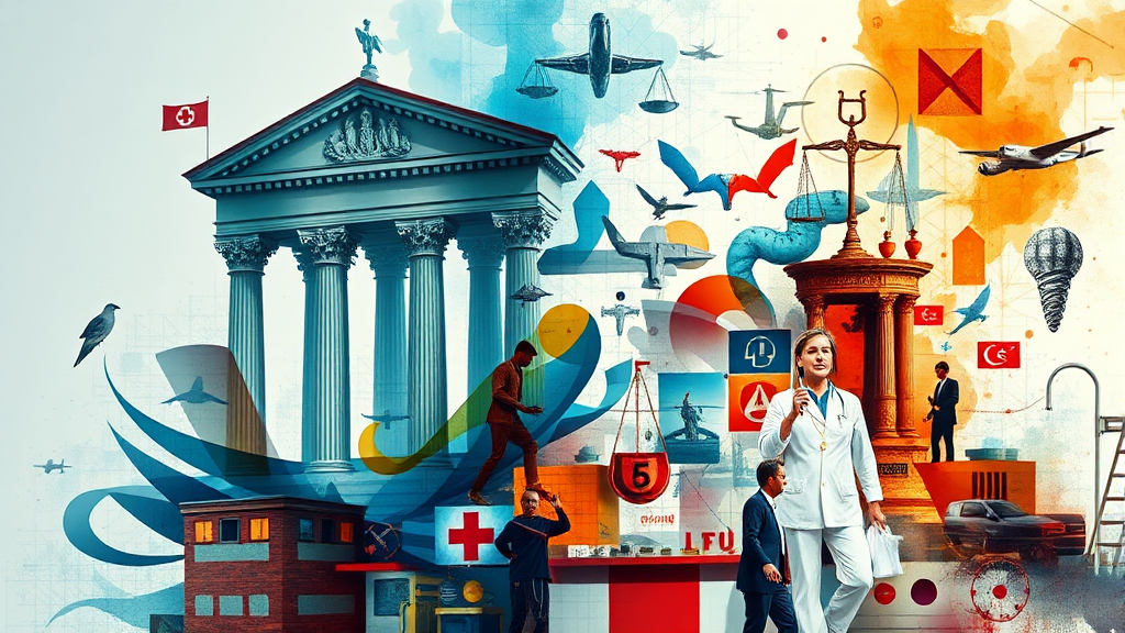 사회 곳곳의 흥미로운 이야기 (realistic 스타일)