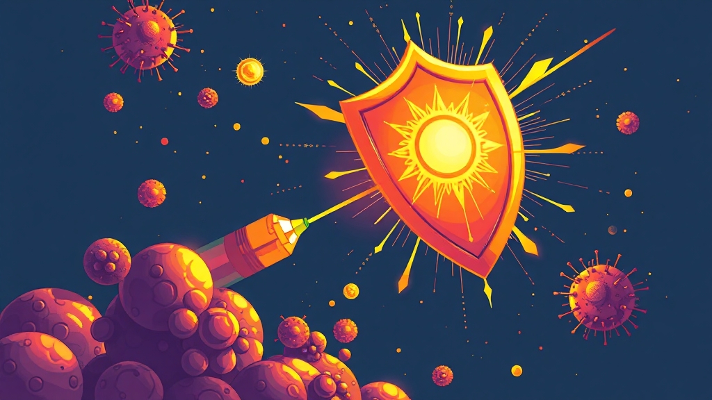 대상포진 예방 및 면역력 관리 (illustration 스타일)