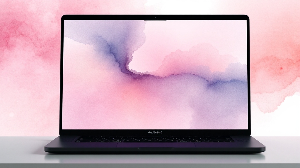 맥북 프로 16 M4 Pro 개요 (watercolor 스타일)