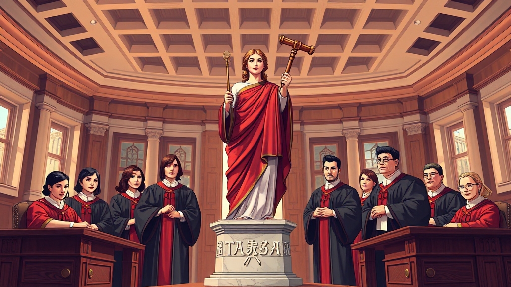 최근 헌법재판소 이슈 전망 (illustration 스타일)