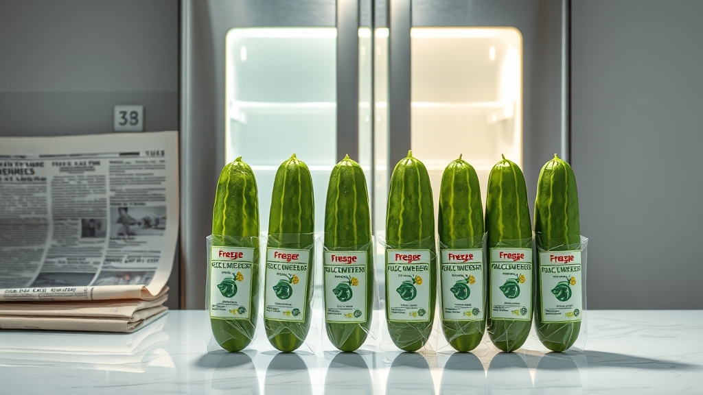 오이 보관 꿀팁 대방출! (illustration 스타일)