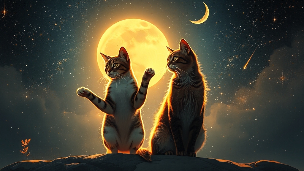 고양이 행동별 꿈 해몽 (realistic 스타일)