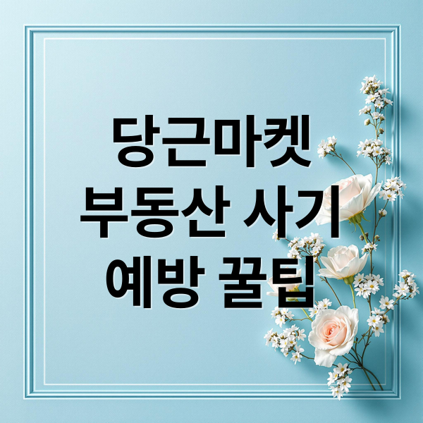당근마켓
부동산 사기
예방 꿀팁 (당근마켓 부동산 사기 예방)