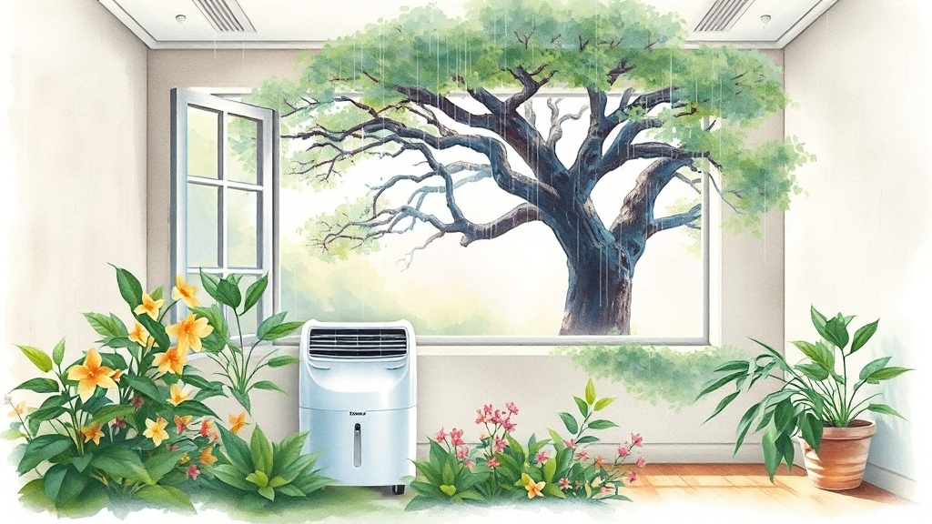 장마철, 습도와 건강 관리 꿀팁 (watercolor 스타일)