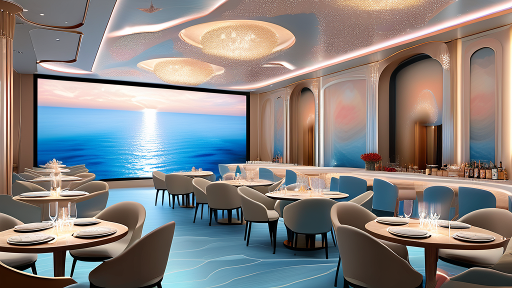 MSC 벨리시마 크루즈의 매력: 선내 시설, 액티비티, 그리고 특별 혜택 (watercolor 스타일)