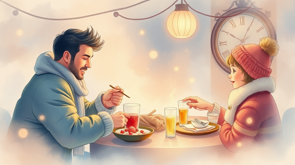 주변 먹거리 & 편의시설 (watercolor 스타일)