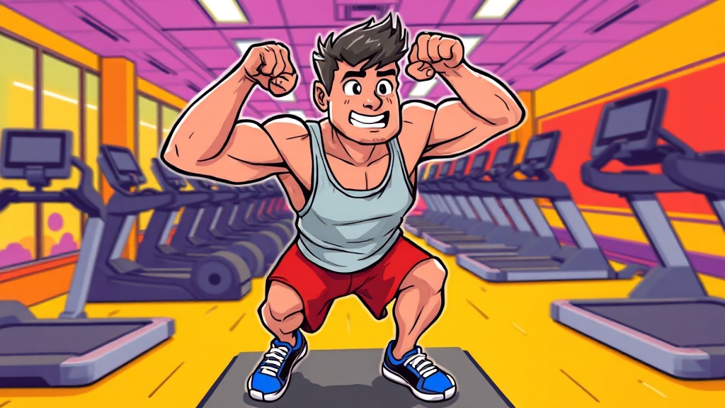 효과적인 운동 전략 (cartoon 스타일)