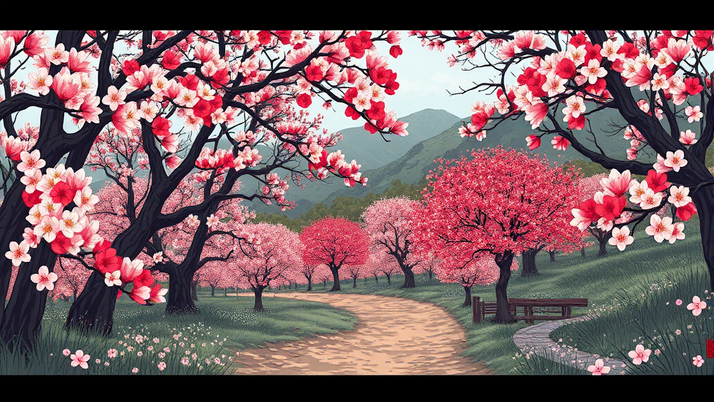 진주 매화숲 개방 정보와 방문 시기 완벽 분석 (illustration 스타일)