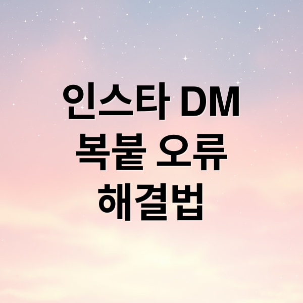 인스타 DM
복붙 오류
해결법 (인스타그램 디엠 복붙 안됨 해결)