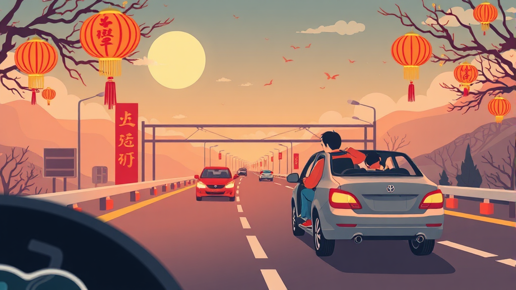 안전 운전 및 교통 지원 정책 (illustration 스타일)