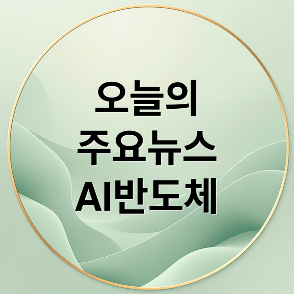 오늘의
주요뉴스
AI반도체 (오늘의 이슈 10월 28일)