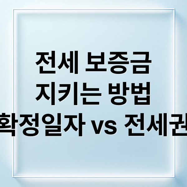 전세 보증금
지키는 방법
확정일자 vs 전세권 (전세권 설정 vs. 확정일자 차이, 꼭 알아야 할 점!)