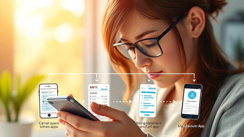 내 핸드폰 보험, 어떻게 확인할까? (realistic 스타일)