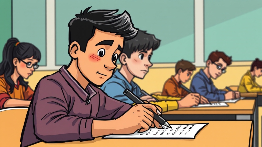 답안지 작성, 실수를 줄이는 방법 (cartoon 스타일)