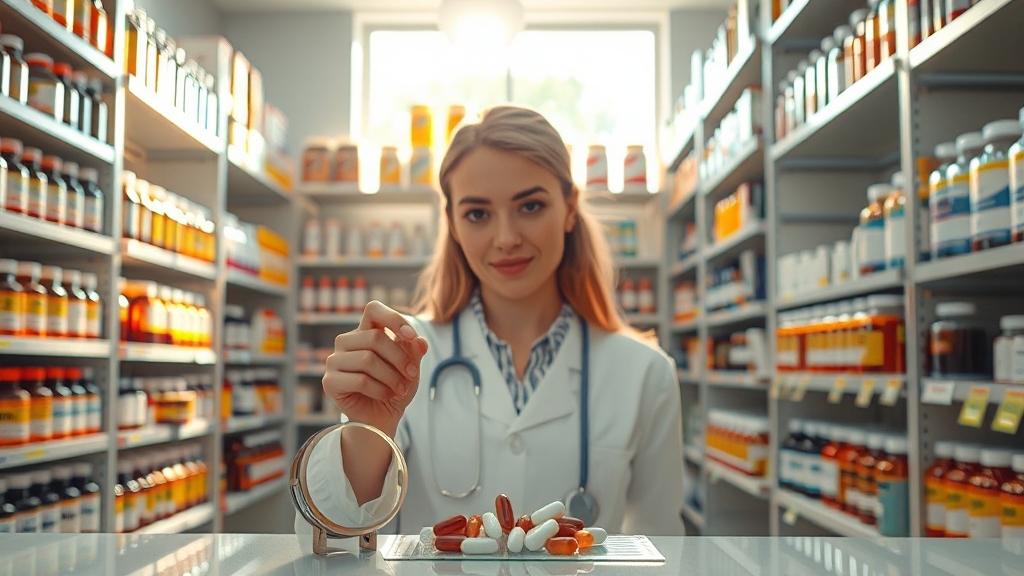 약사 추천 영양제 (realistic 스타일)