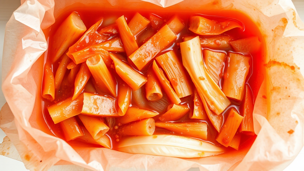 김치 보관: 맛있게 오래오래 (watercolor 스타일)