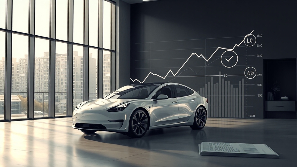 테슬라 실적 및 주가 전망 (realistic 스타일)