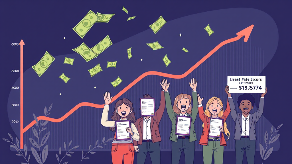 금리 인하 심사 기준 및 신청 절차 (illustration 스타일)