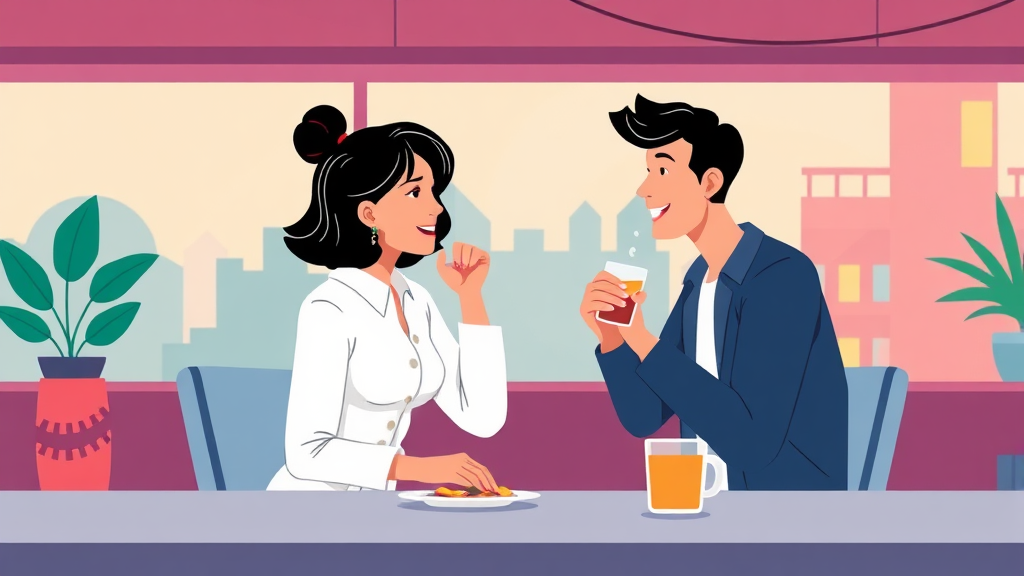 외식 후 혈당 관리 루틴: 건강한 식습관 유지하기 (cartoon 스타일)