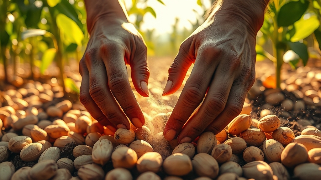 땅콩 수확, 어떻게 할까? (realistic 스타일)