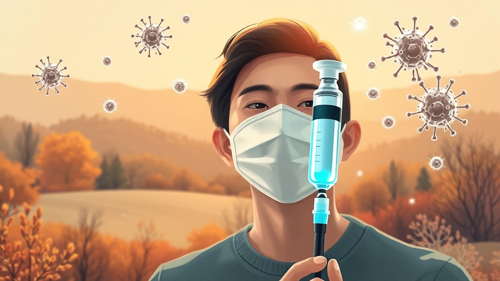 B형 독감 예방접종의 중요성과 방법 (illustration 스타일)