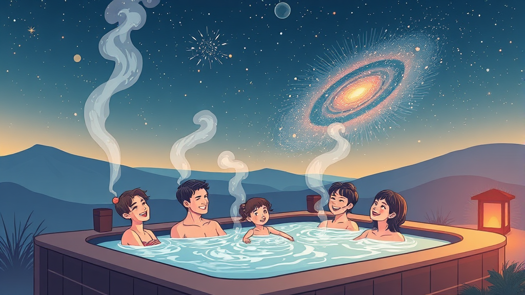 덕구온천 방문 후기 & 꿀팁 (illustration 스타일)