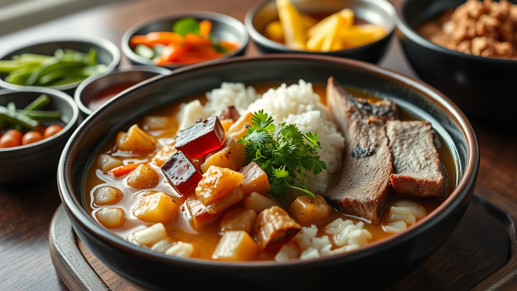 옥천집 메뉴 탐구: 무엇을 먹어야 할까? (realistic 스타일)