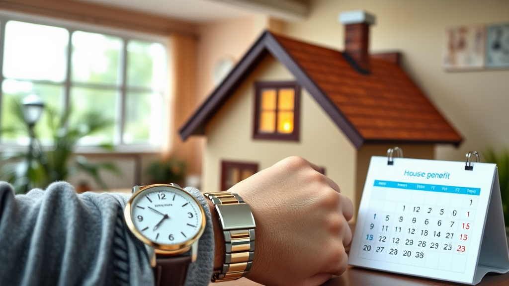 주거급여 지급 시기 (realistic 스타일)
