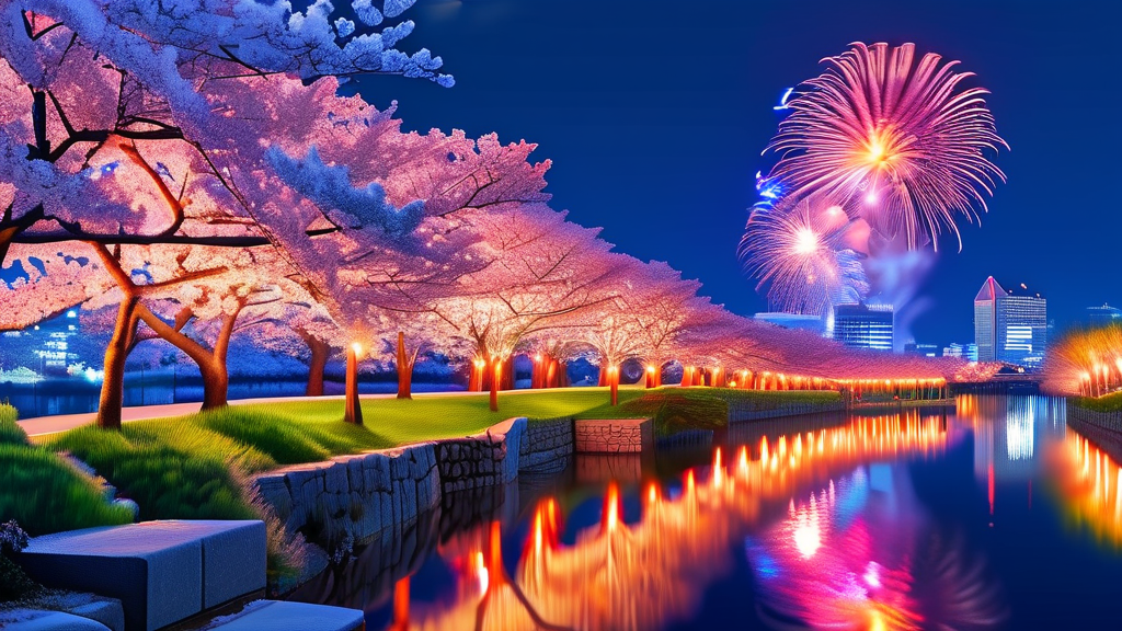 작천정 벚꽃축제: 기본 정보와 개요 (realistic 스타일)