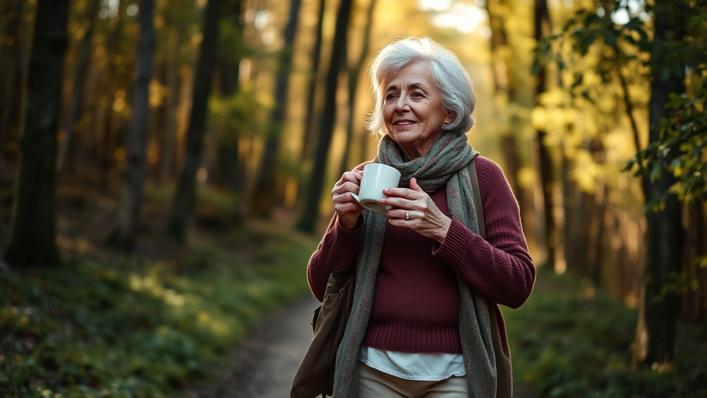 갱년기 소화불량 관리, 생활 습관 개선 (realistic 스타일)