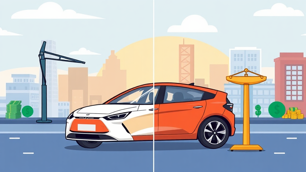 차종별 보조금 비교 (cartoon 스타일)