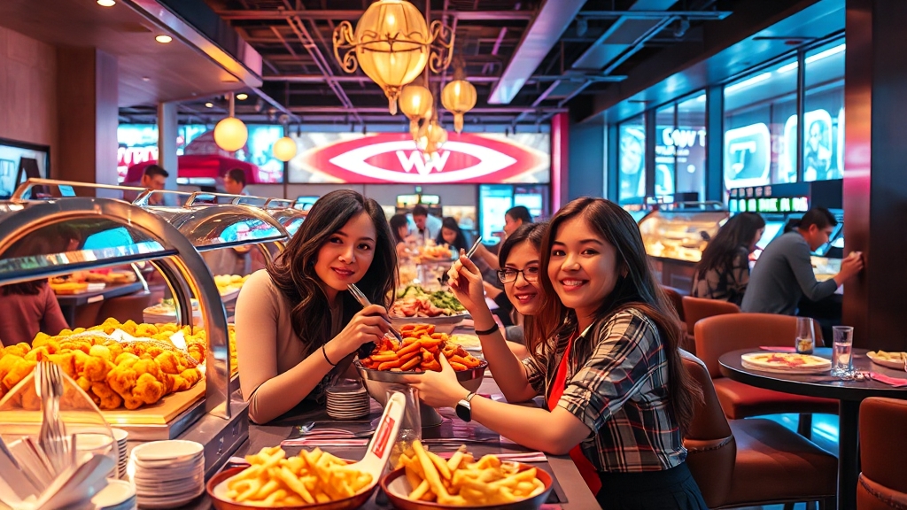 매장 특징 및 분위기 탐방 (realistic 스타일)