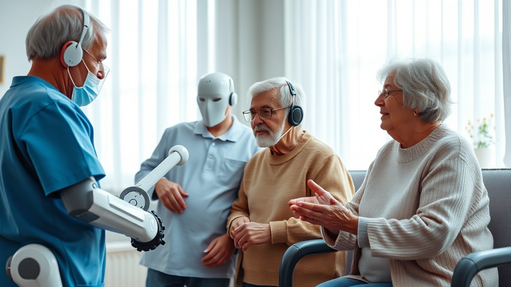 미래 의료 트렌드와 건강한 노후 준비 (realistic 스타일)