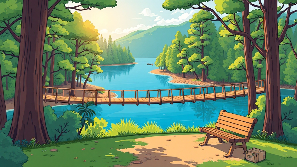 힐링 둘레길 코스 소개 (cartoon 스타일)