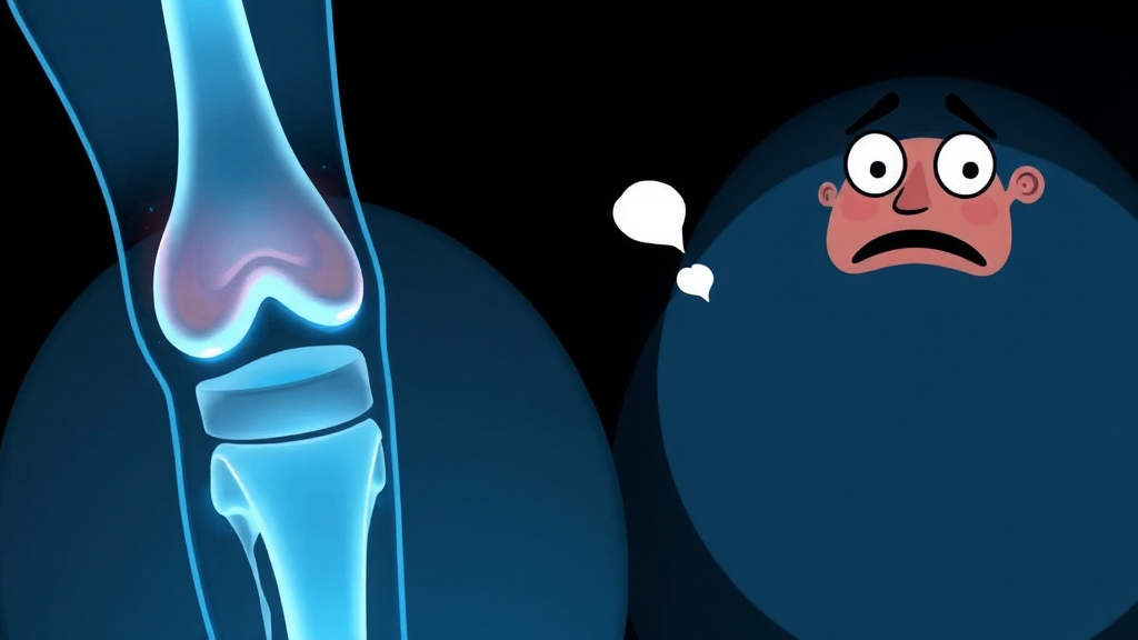 무릎 엑스레이 및 진단 과정 일러스트