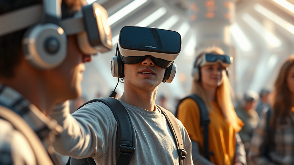 2026년 콘텐츠 산업: AI, IP, 팬덤, 몰입형 경험의 미래 7 새로운 콘텐츠 형식과 몰입형 경험의 부상 (realistic 스타일)