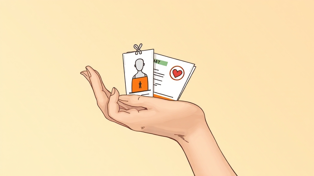 보건증 발급, 준비물은 무엇? (illustration 스타일)