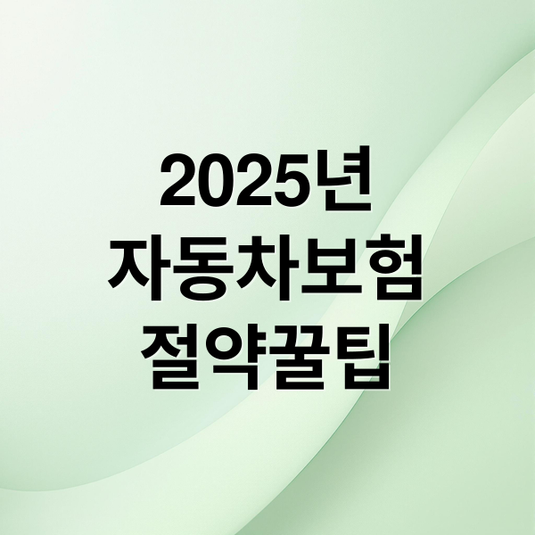 2025년
자동차보험
절약꿀팁 (2025 자동차 보험료 절약 8가지)