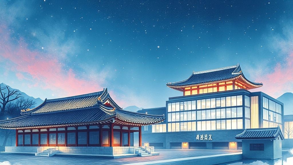 서울 4대 궁 야간개장 비교 (illustration 스타일)