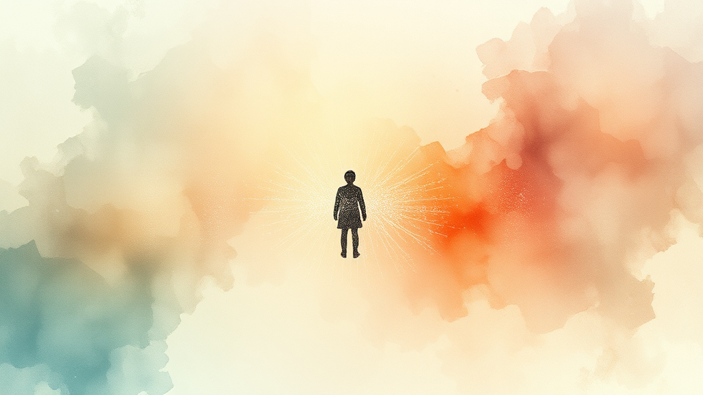 깊이 있는 메시지: 디지털 사후 세계에 대한 고찰 (watercolor 스타일)