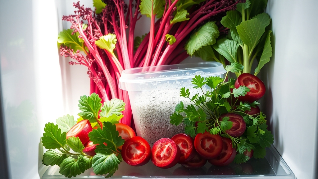 비름나물, 신선하게 보관하는 법 (realistic 스타일)