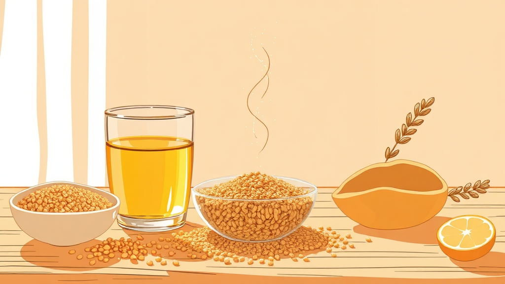 카무트 효소 섭취 방법 및 팁 (illustration 스타일)