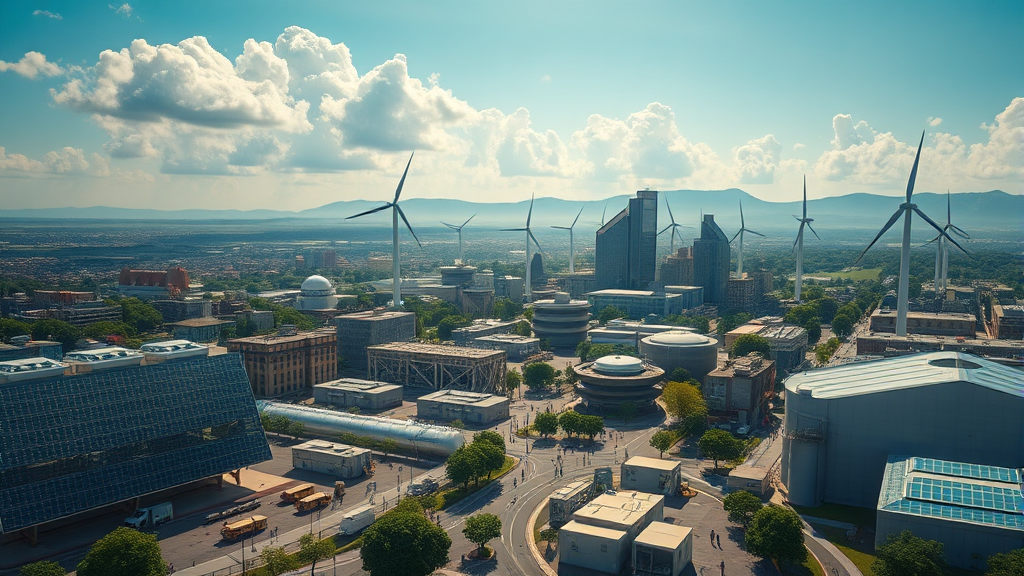 친환경 에너지: 지속 가능한 미래 (realistic 스타일)