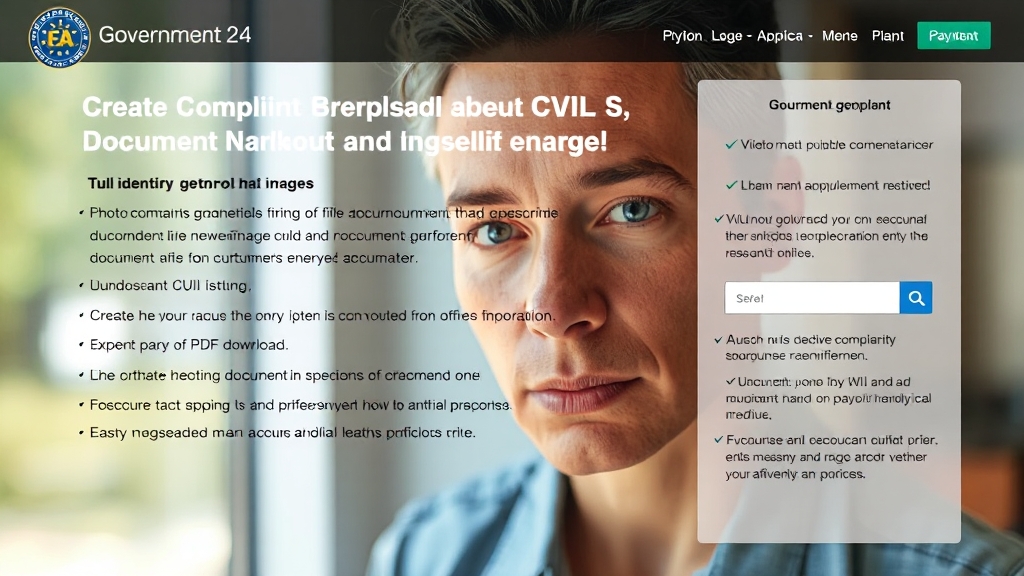 온라인 민원 서류 발급 절차 (realistic 스타일)