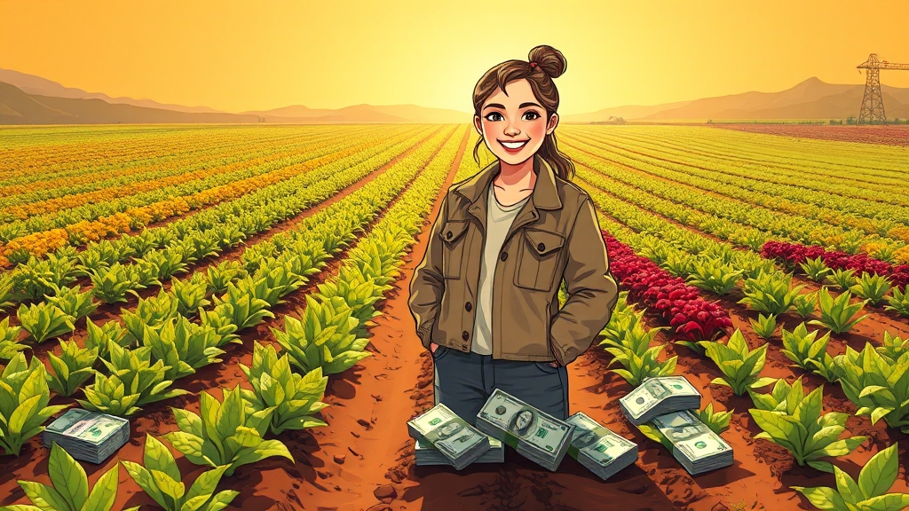 성공적인 귀농귀촌을 위한 준비부터 정착까지 A-Z 가이드 7 농업 창업, 어떤 작물을 선택해야 할까? (cartoon 스타일)