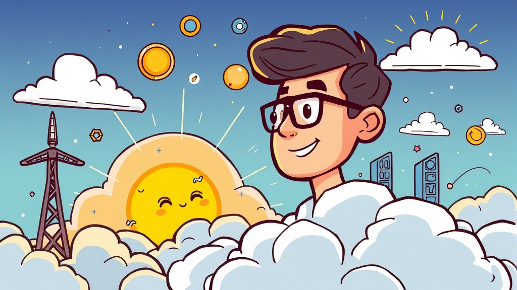 사물인터넷(IoT) 및 클라우드 관련 자격증 (cartoon 스타일)