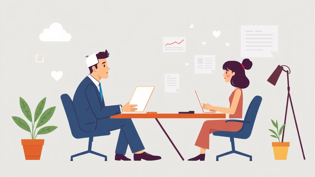 성공적인 구직 팁과 툴 (illustration 스타일)