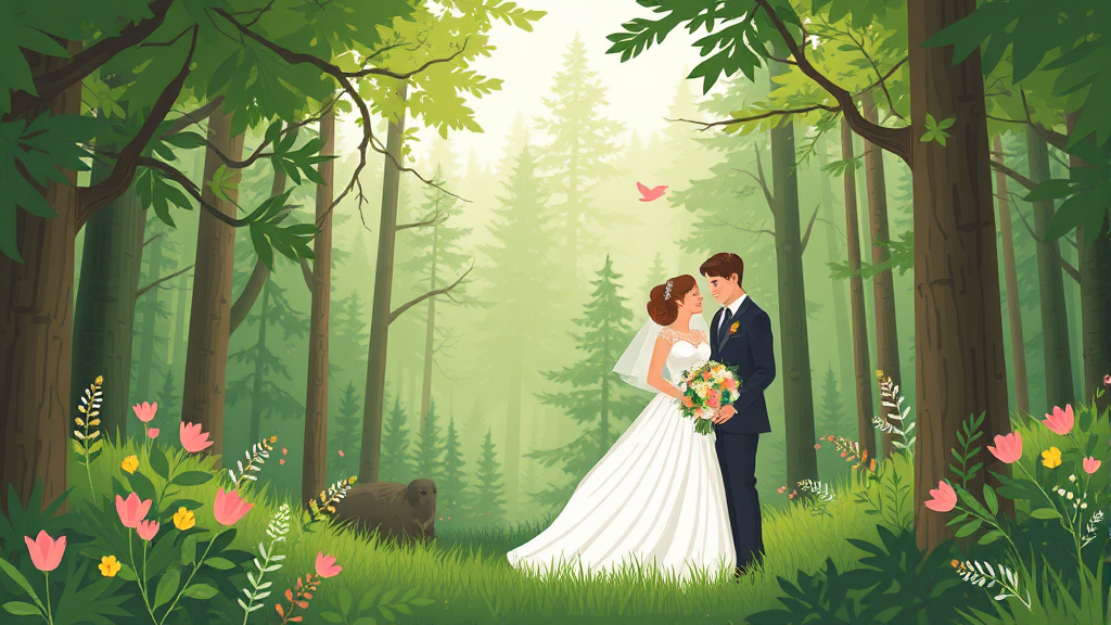신청 방법부터 활용 팁까지: 성공적인 숲 결혼식을 위한 가이드 (illustration 스타일)
